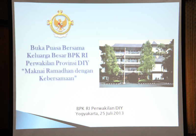 Buka Puasa Bersama Keluarga Besar BPK RI Perwakilan Provinsi DIY di Ruang Auditorium R. Soerasno